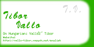 tibor vallo business card